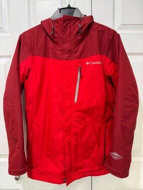 Columbia Red Mens Small S Omni-Heat Interchange Jacket Waterproof Breathable